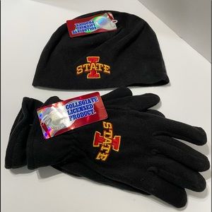 Iowa State Cyclone Fleece Gloves & Hat New